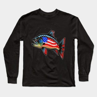 Patriotic Trout Long Sleeve T-Shirt